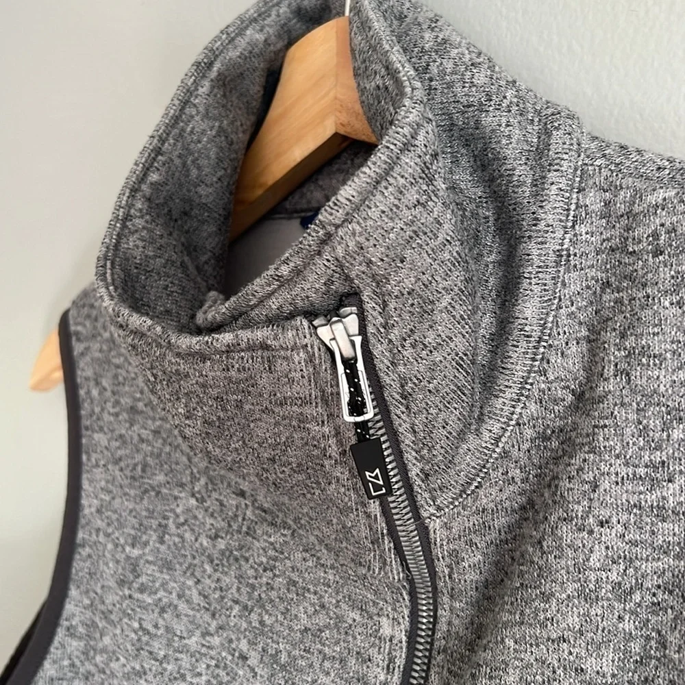 Cutter & Buck Mainsail Sweater Knit Womens Asymmetrical Vest in Gray Medium